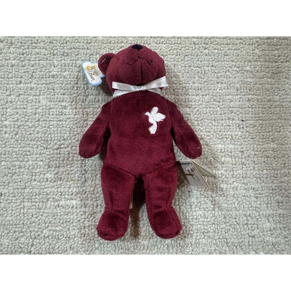 Vintage Original Holy Bears Grace the Confirmation Bear 2001 Burgundy With Tags